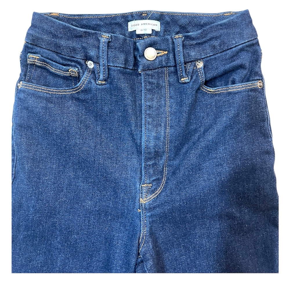 Good American High Rise Dark Blue Jeans